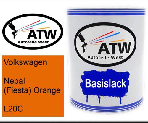 Volkswagen, Nepal (Fiesta) Orange, L20C: 1L Lackdose, von ATW Autoteile West.